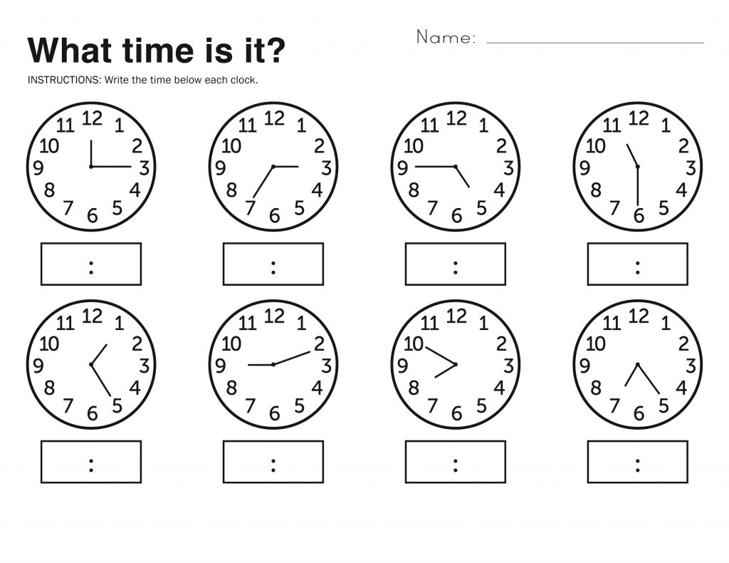 Telling Time Clock Activity Worksheets PrintablEducation