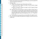 Grade six 6 integers worksheets t