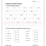 grade 1 worksheet numbers missing