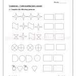 grade 1 worksheet pattern1